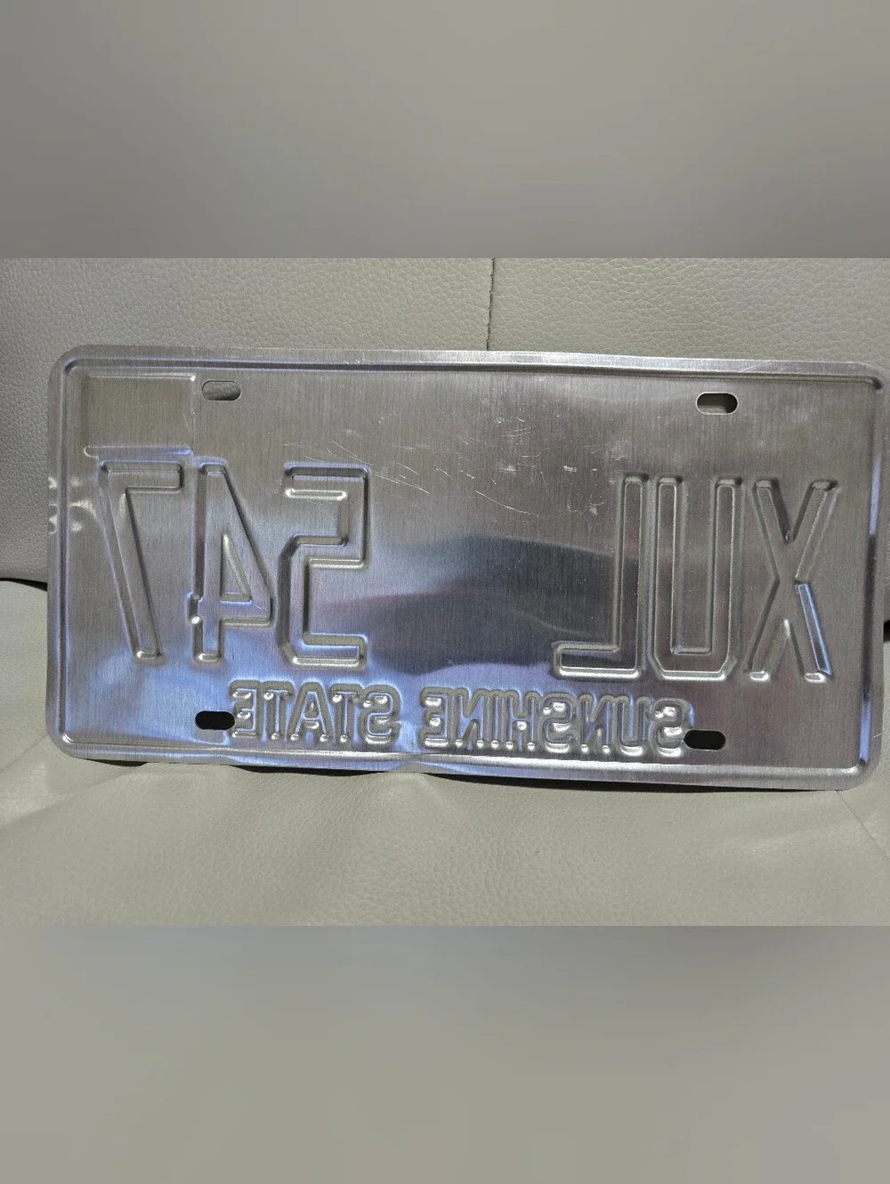 FLORIDA PERMANENT LICENSE PLATE XUL 🍊 547,  Craft Condition SUNSHINE~STATE Sign